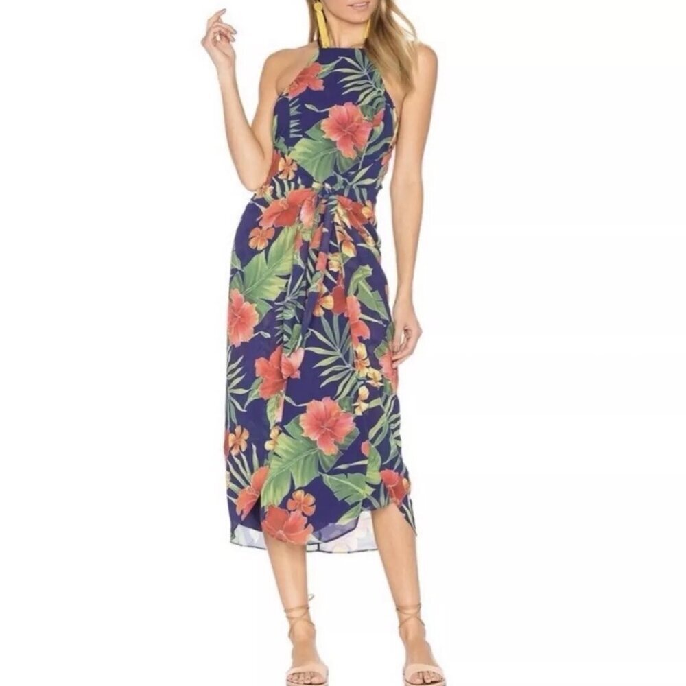 Floral Halter Neck Dress